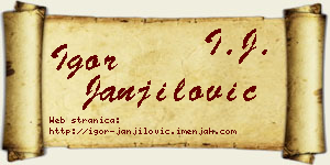 Igor Janjilović vizit kartica